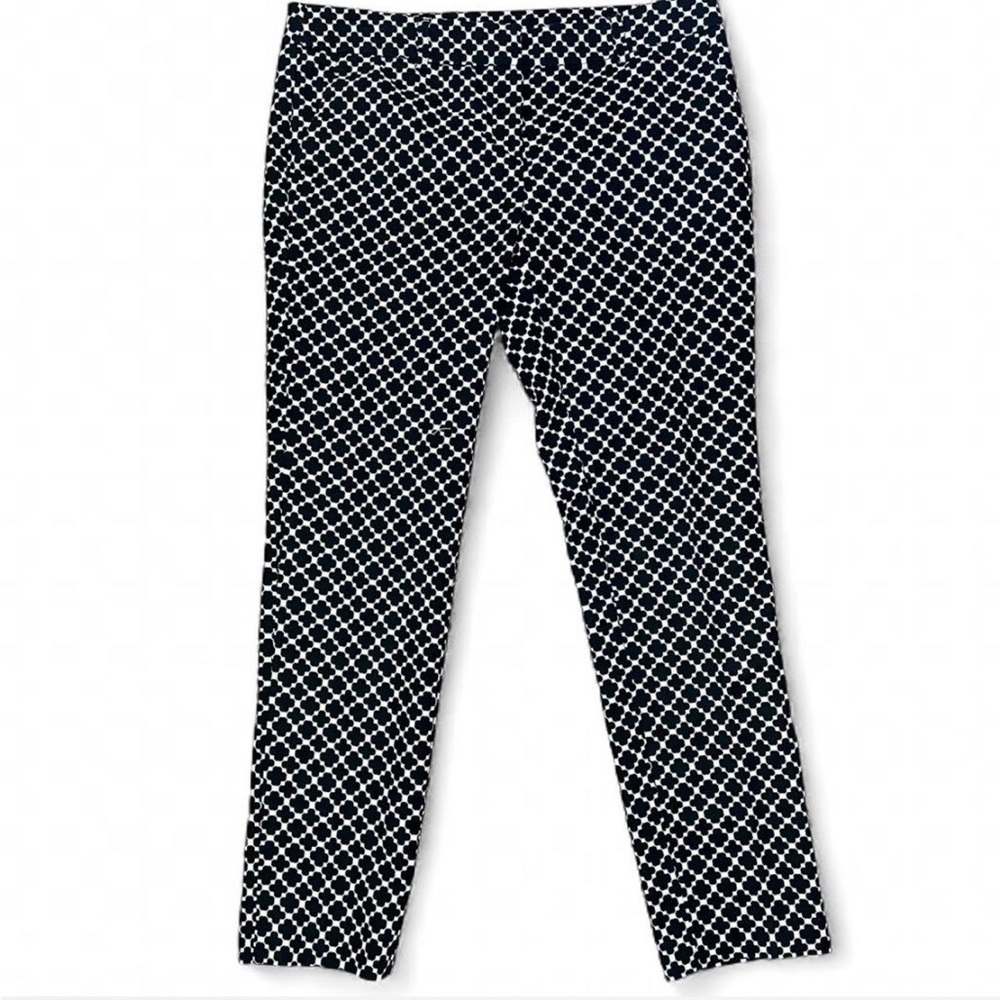 Vintage Retro Mod Geometric Ankle Pants Preppy Dark Academia Coquette Chic